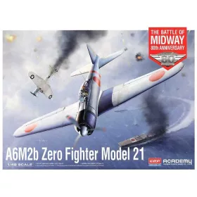   Academy - Model Kit letadlo 12352 - A6M2b Zero Fighter Modrel 21  Battle of Midway   (1:48)