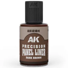   AK Interactive - AK12104 Precision Paneliner: Dark Brown (30ml), enamel