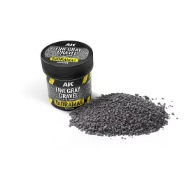 AK Interactive - Fine Gray Gravel 1-3 Mm 100Ml
