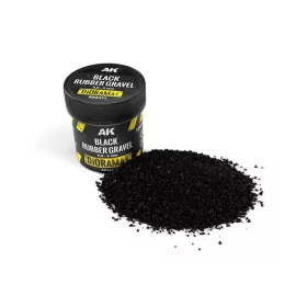 AK Interactive - Black Rubber Gravel 0,8-2Mm
