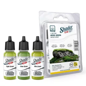 AMMO by MIG Jimenez - Matt SHADER Set Moss Green