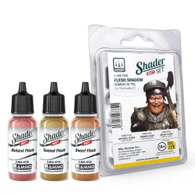 AMMO by MIG Jimenez - Matt SHADER Set Flesh Shadow