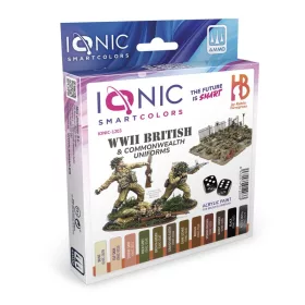   AMMO by MIG Jimenez - WWII British & Commonwealth Uniforms - 12 Ionic Smart acrylic colors