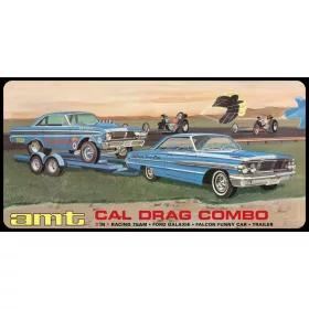 AMT - Cal Drag Combo 1964 Galaxie, AWB Falcon & Trailer