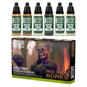   Green Stuff World - Bones / Paint Set Acrylic Colors - Bones(6 pcs)