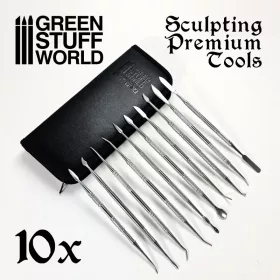   Green Stuff World - 10x Professional Sculpting Tools with case