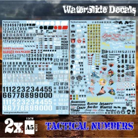   Green Stuff World - Waterslide Decals - Tactical Numerals And Pinups