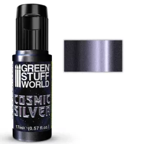 Green Stuff World - Acrylic Metal Paint - Cosmic Silver 17ml