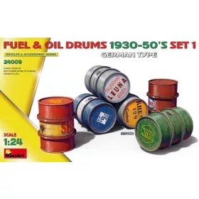   MiniArt - 1/24 Fuel & Oil Drums 1930-50's Set.1 German Type