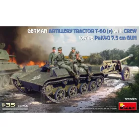   Miniart - German Artillery Tractor T-60 (r) w/PaK40 Gun & Crew