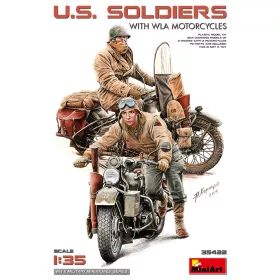 MiniArt - 1/35 U.S. Soldiers with WLA Motorcycles