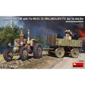   Miniart - German Tractor with Fla-MG151/20 Drillingslafette Auf Sd.Anh.Ost