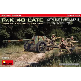   Minart - German 7.5cm PaK 40 Late w/Elite Artillerie Regiment Crew. Special Edition