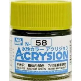   Mr Hobby - Gunze - Mr Hobby -Gunze Acrysion (10 ml) Interior Green