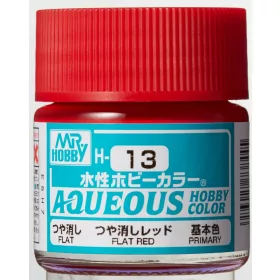   Mr. Hobby - Aqueous Hobby Color - Renew (10 ml) Flat Red H-013
