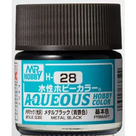   Mr. Hobby - Aqueous Hobby Color - Renew (10 ml) Metal Black H-028