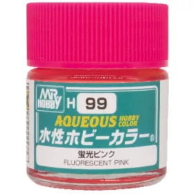   Mr Hobby - Mr Hobby -Gunze Aqueous Hobby Colors  (10 ml) Fluorescent Pink