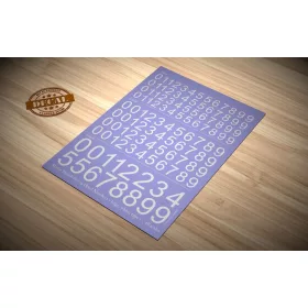 Matho Models - Decal Numbers - large  white  type 1