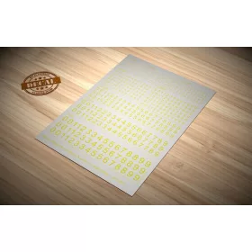 Matho Models - Decal Numbers - small  yellow