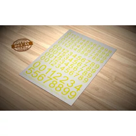 Matho Models - Decal Numbers - large  yellow