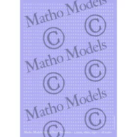 Matho Models - Decal Numbers - 1.5mm white type 1