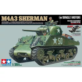 Tamiya - 1:35 U.S. Medium Tank M4A3 Sherman w/single motor