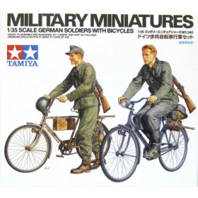 Tamiya - German Soldiers With Bicycles - 2 Figures