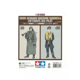   Tamiya - 1:35 WWII German Machine Gunner and Luftwaffe Ace Pilot