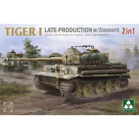   Takom - Tiger I Late-Production w/Zimmerit Sd.Kfz.181 Pz.Kpfw.VI Ausf.E Sd.Kfz.181 Pz.Kpfw.VI Ausf.E (Late/Late Command) 2 in 1
