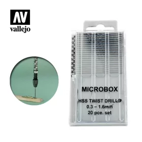 Vallejo - Tools - Microbox drill set 0.3-1.6mm